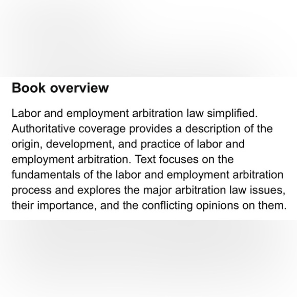 Labor and Employment Arbitration in a nutshell by Nolan & Bales 4th Edition - Picture 2 of 8